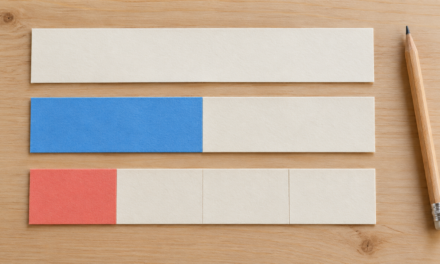 Bambino confonde un mezzo e un quarto: come spiegare le frazioni con strisce di carta